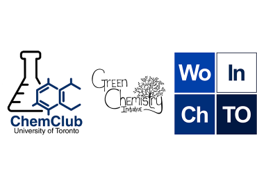 Logos for three Department of Chemistry clubs