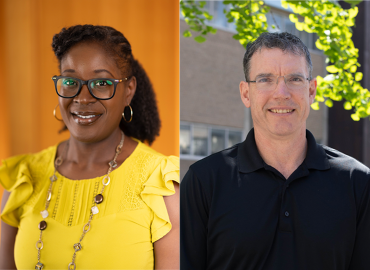 Side by Side photos of Keisha Cokely and Matt Forbes