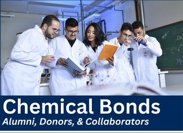 Picture of several scientists over a banner saying Chemical Bonds
